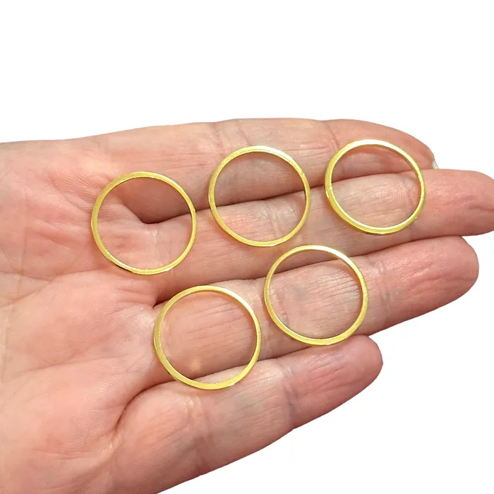 24Kt Gold Plated 18mm Connector Rings 18mm Closed Gold Rings 5 pcs in a pack Peppy Beads Earrings 24Kt Gold Plated 18mm Connector Rings 18mm Closed Gold Rings 5 pcs in a pack Peppy Beads Earrings