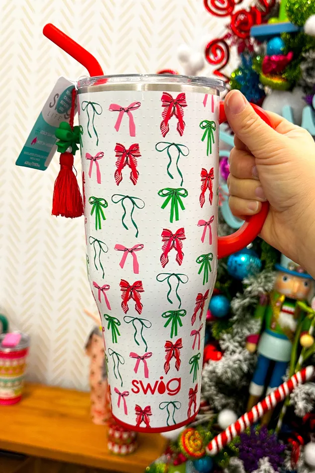 40oz Swig Mega Mug Ribbons and Bows Swig Necklaces