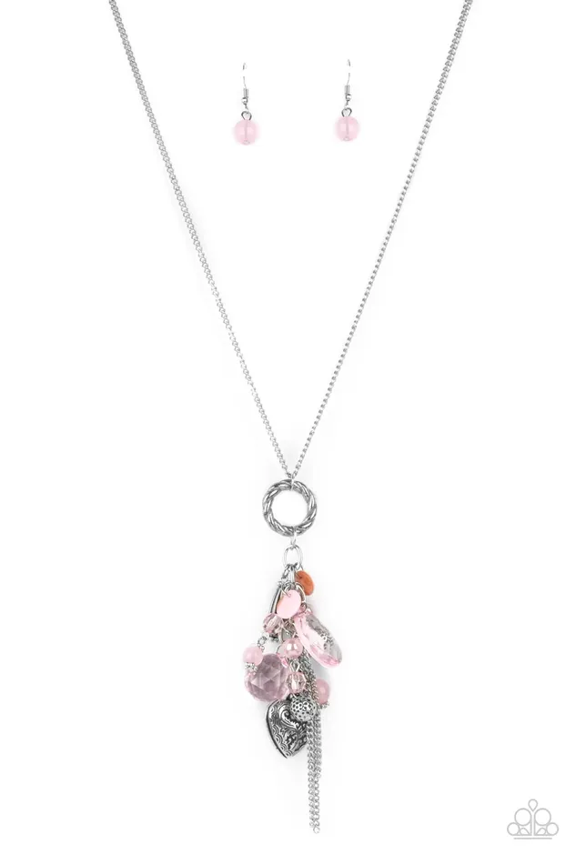AMOR to Love Pink Paparazzi Accessories Earrings