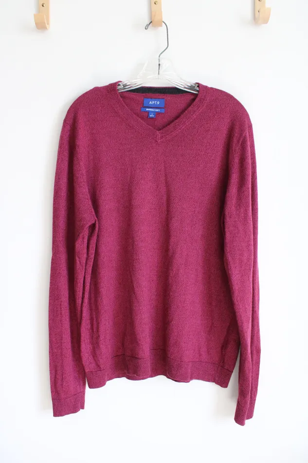 APT9 Earrings Apt 9 Seriously Soft Red VNeck Sweater L