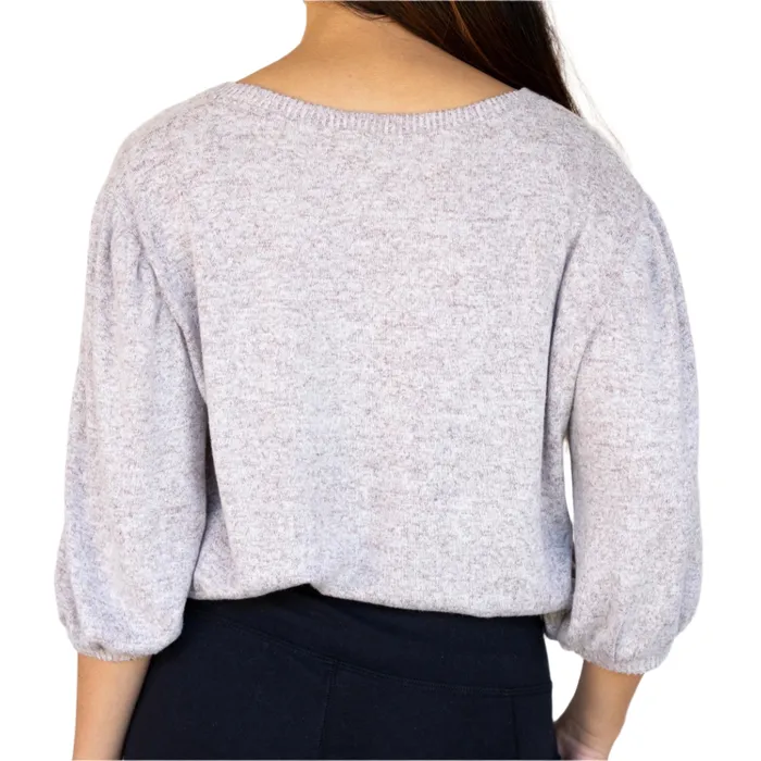 BOXERCRAFT Womens Cuddle Puff Sleeve Top Earrings