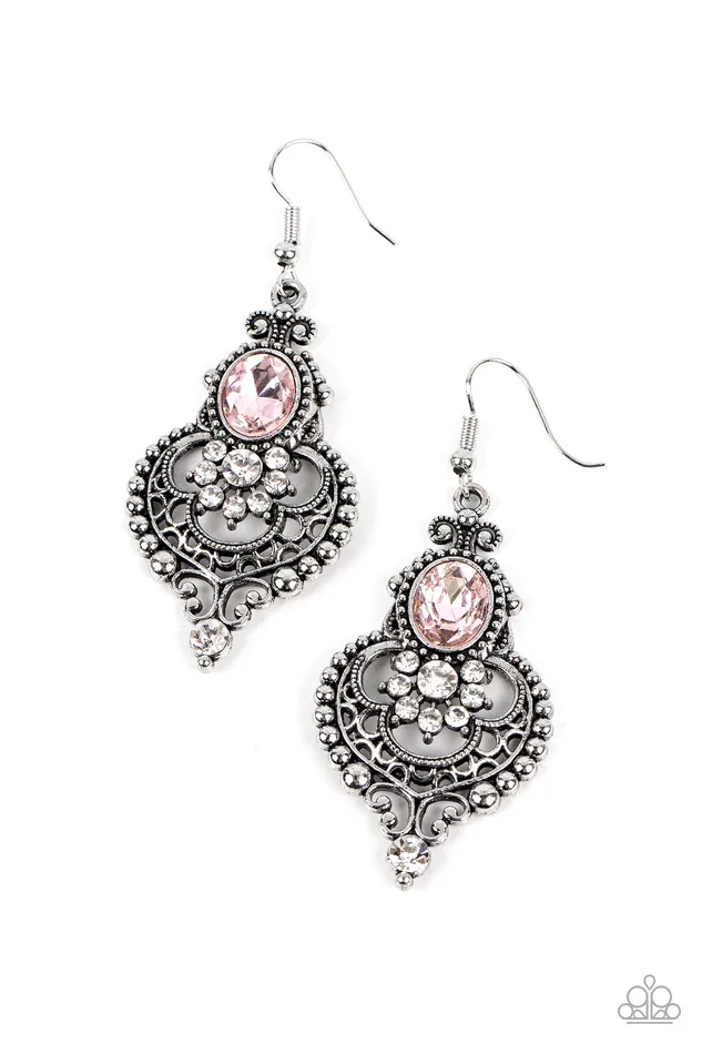 Castle Chateau Pink Paparazzi Accessories Earrings