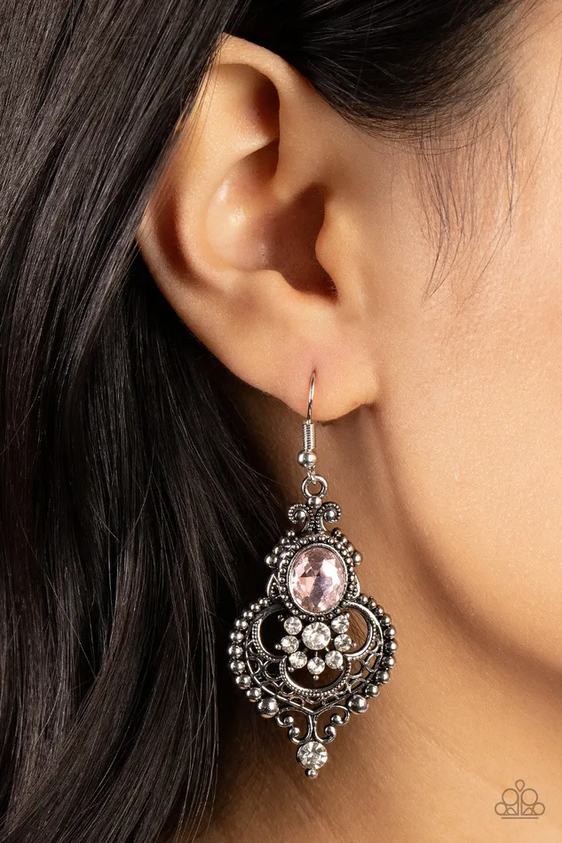 Castle Chateau Pink Paparazzi Accessories Earrings