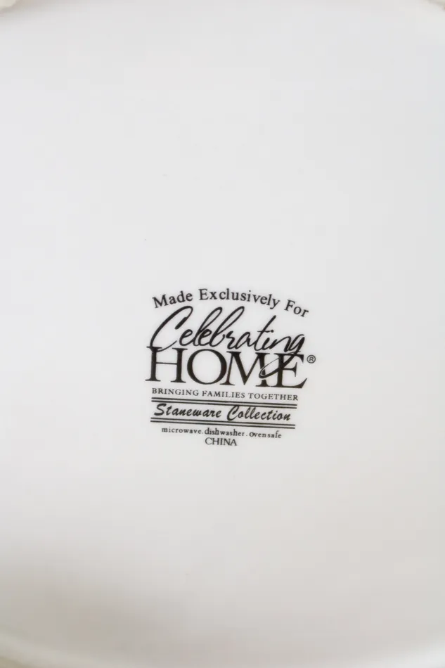 Celebrating Home Celebrating Home White Black Flora Filigree Oval Lidded Serving Pot Rings