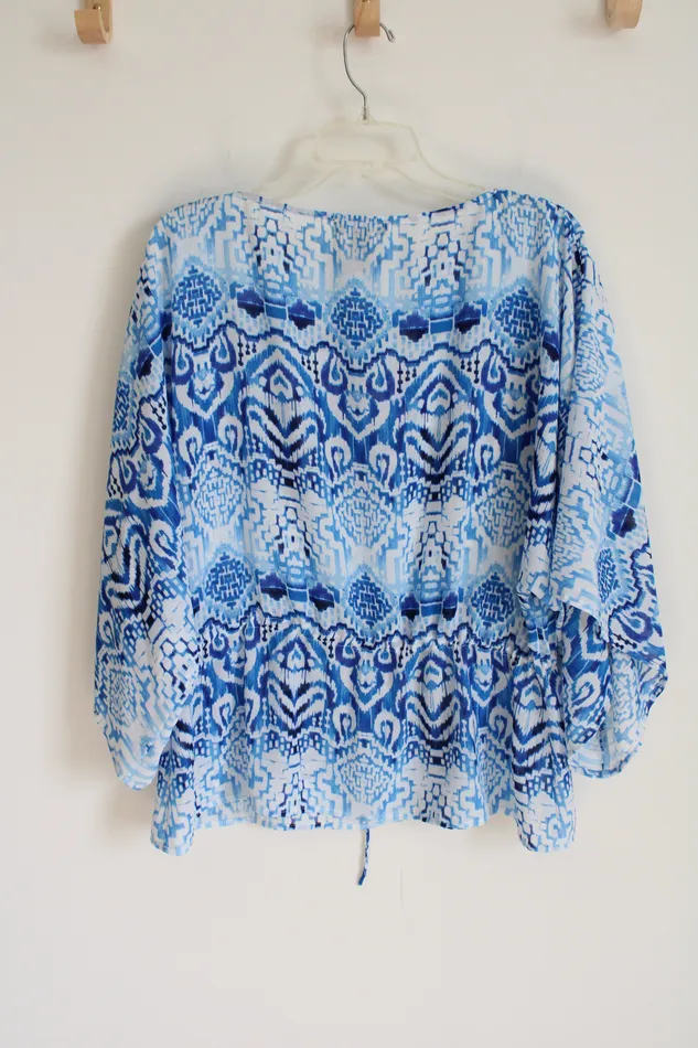 Chaps Rings Chaps Blue White Blouse S