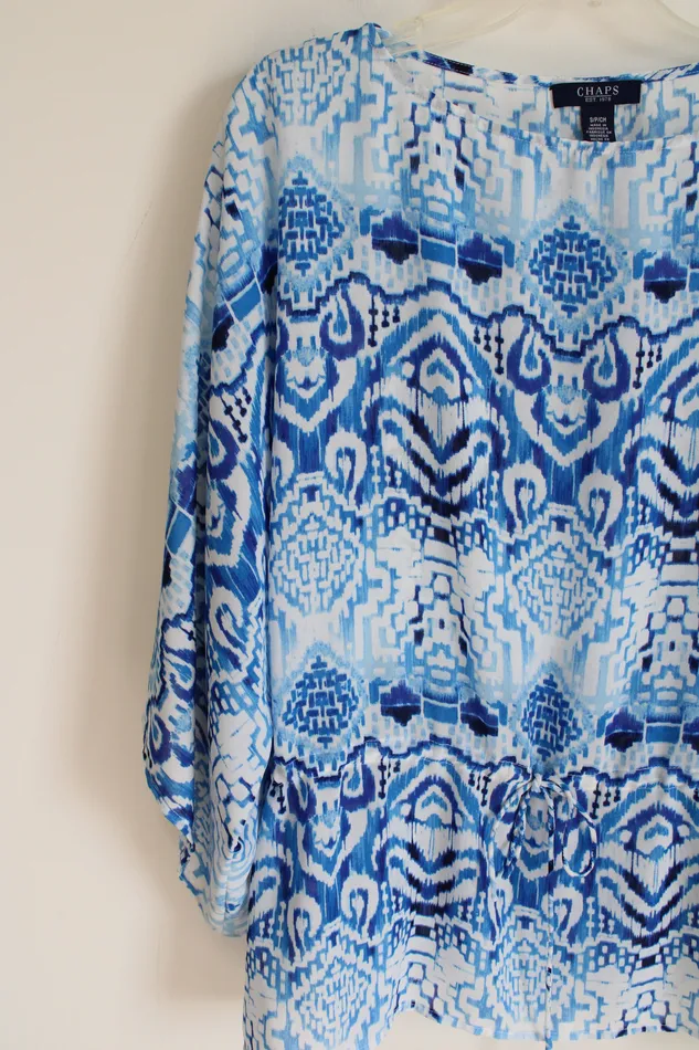 Chaps Rings Chaps Blue White Blouse S