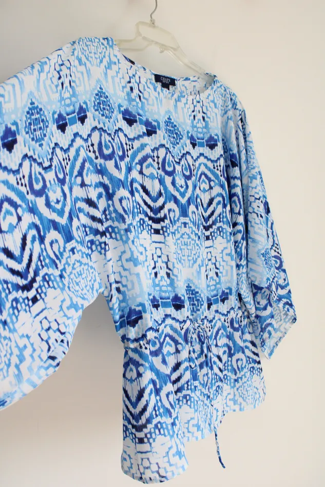 Chaps Rings Chaps Blue White Blouse S