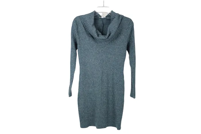 Charlotte Russe Rings Charlotte Russe Blue Ribbed Sweater Dress S