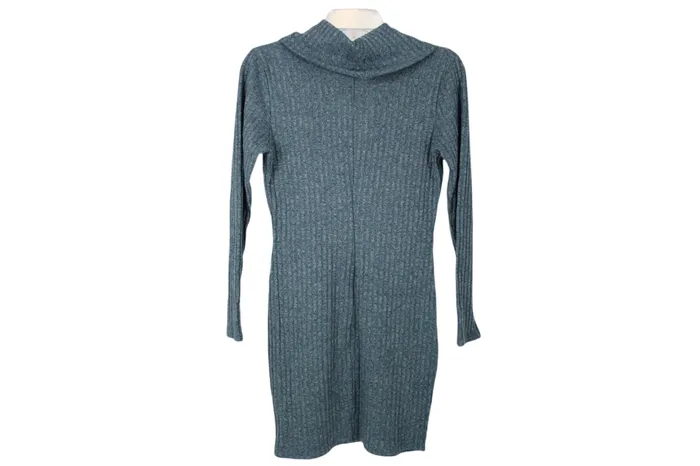 Charlotte Russe Rings Charlotte Russe Blue Ribbed Sweater Dress S