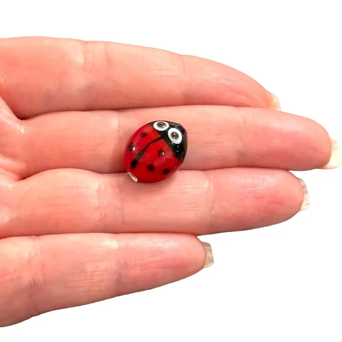 Charm Necklaces Peppy Beads Hand Made Murano Glass Ladybird Charm Charm Necklaces Peppy Beads Hand Made Murano Glass Ladybird Charm