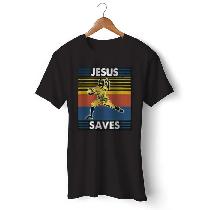 Christian TShirt br Jesus Saves Baseball Lords Guidance Earrings