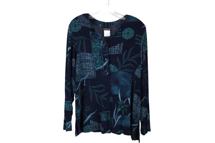 Citiknit Rings Citiknit Blue Acetate Top L