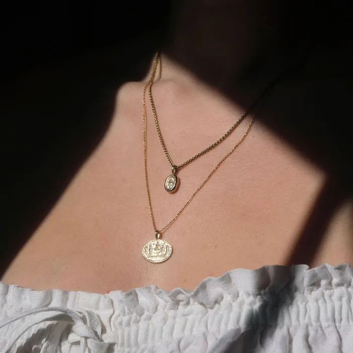 COMMON ERA Necklaces Molten Heirloom Pendant Diamond