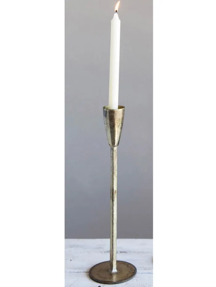 Creative CoOp Earrings 16 Metal Taper Candle Holder