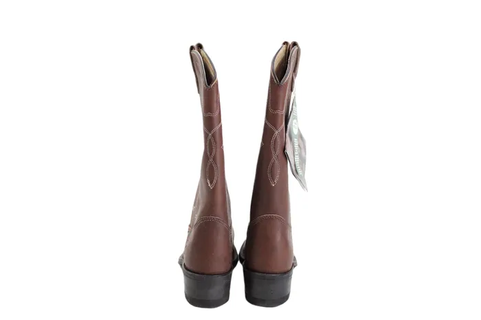 DoubleH Rings NEW DoubleH Boot Company Brown Leather Cowboy Boot Mens 7