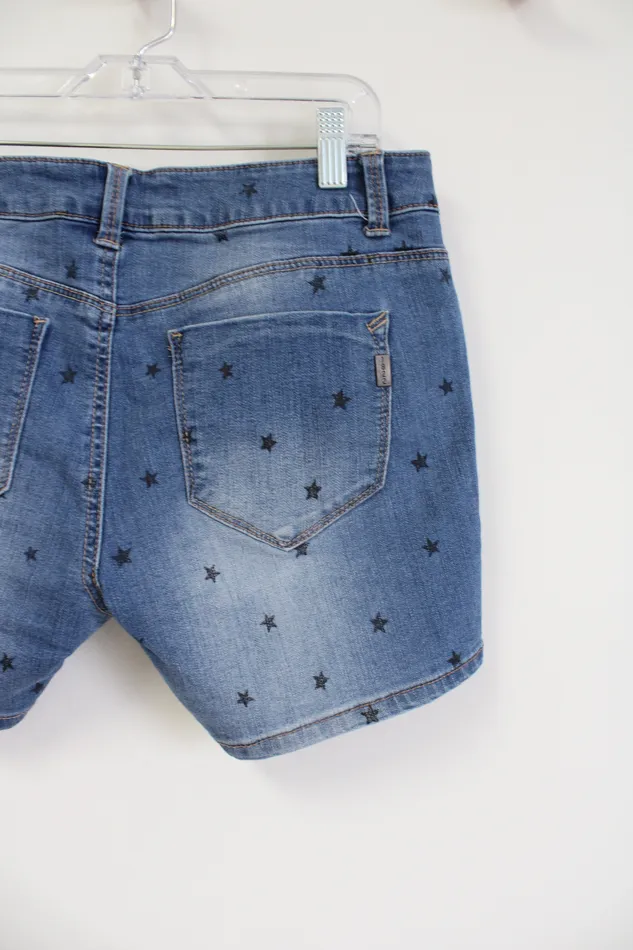 Earrings 1822 1822 Star Print Denim Shorts 8