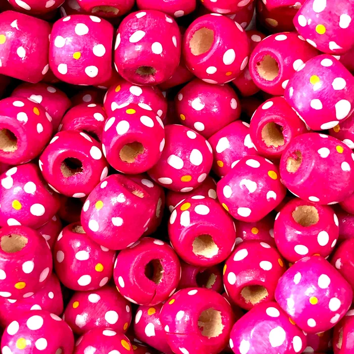 Earrings Large Hole Wooden Beads 13x12mm 20 Pieces in a pack Peppy Beads