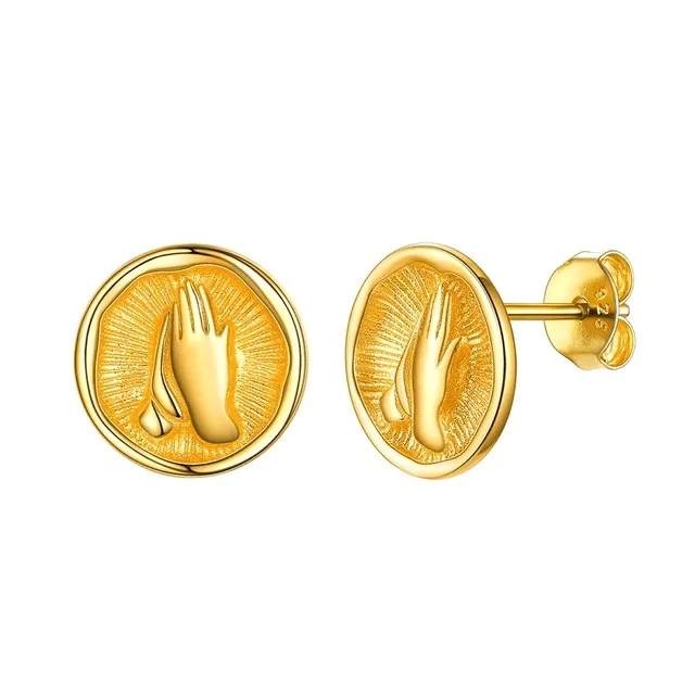 Earrings Lords Guidance Christian Prayer Hand Earrings