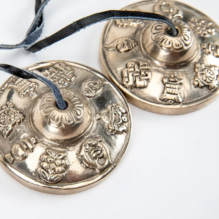 Earrings Nirvana Mala Auspicious Symbols Tingsha Bells