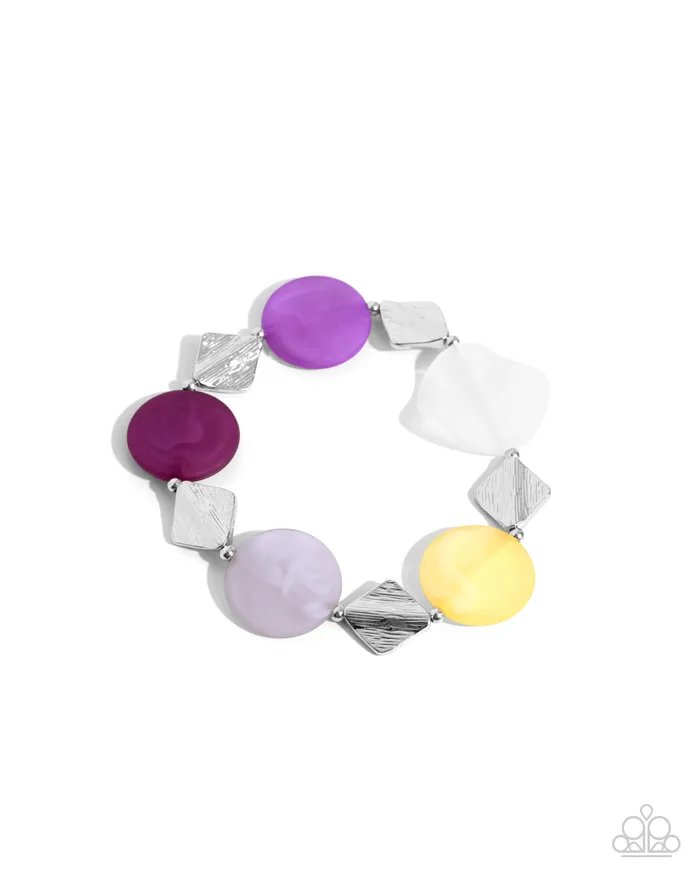 Earrings Paparazzi Accessories Reflective Ratio Purple
