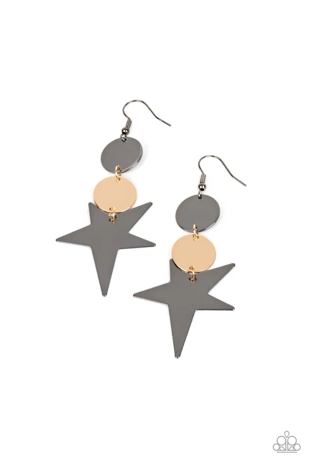 Earrings Paparazzi Accessories Star Bizarre Multi