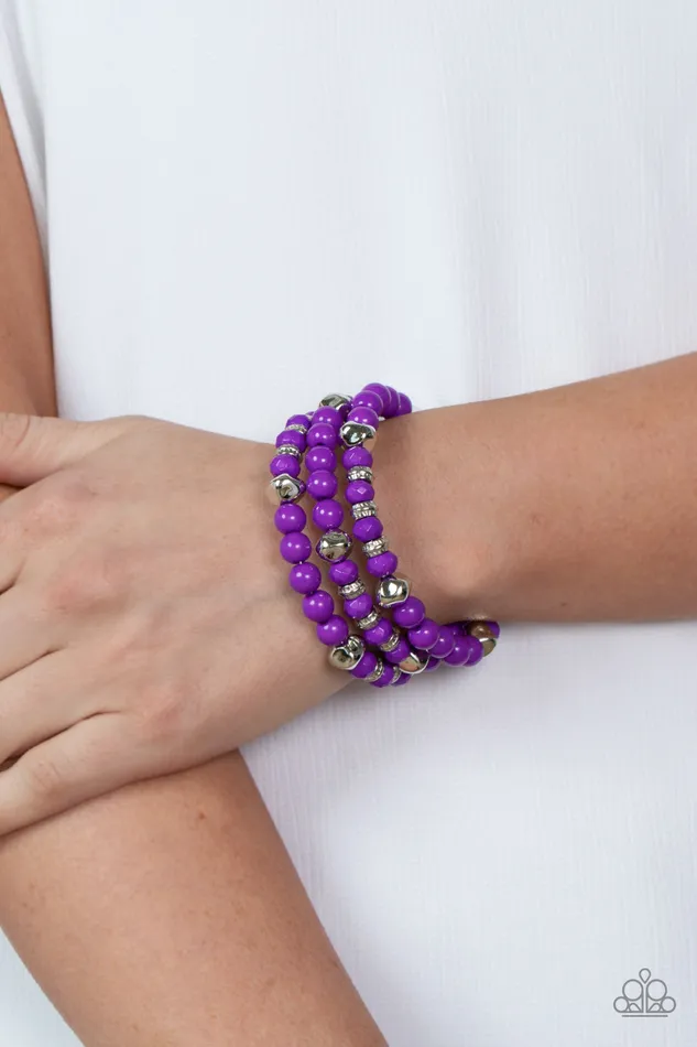 Earrings Paparazzi Accessories Vibrant Verve Purple