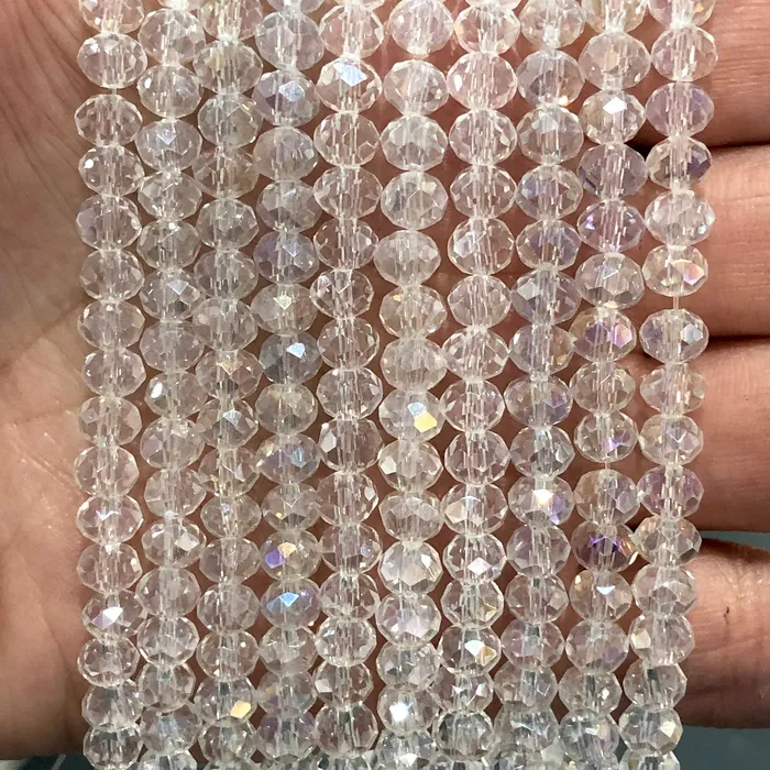 Earrings Peppy Beads Crystal faceted rondelle 6mm Beads PBC6C15
