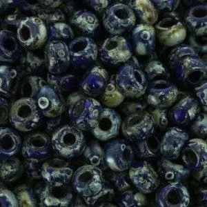 Earrings Peppy Beads Miyuki Seed Beads 60 Picasso Opaque Cobalt 4518 Earrings Peppy Beads Miyuki Seed Beads 60 Picasso Opaque Cobalt 4518