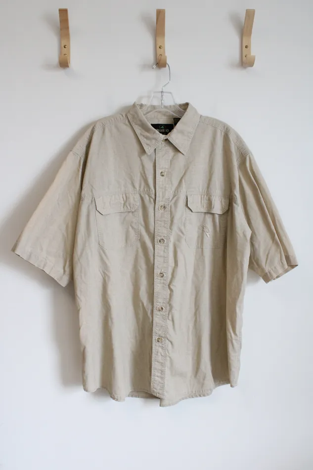 Earrings RedHead Tan Short Sleeved Button Down Shirt 2XL RedHead