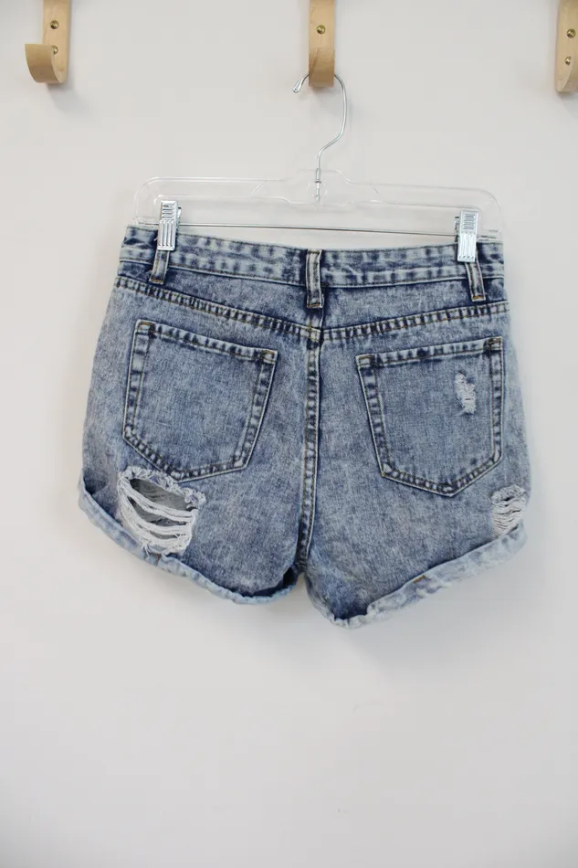 Earrings Shein Shein Distressed Cuffed Shorts 4