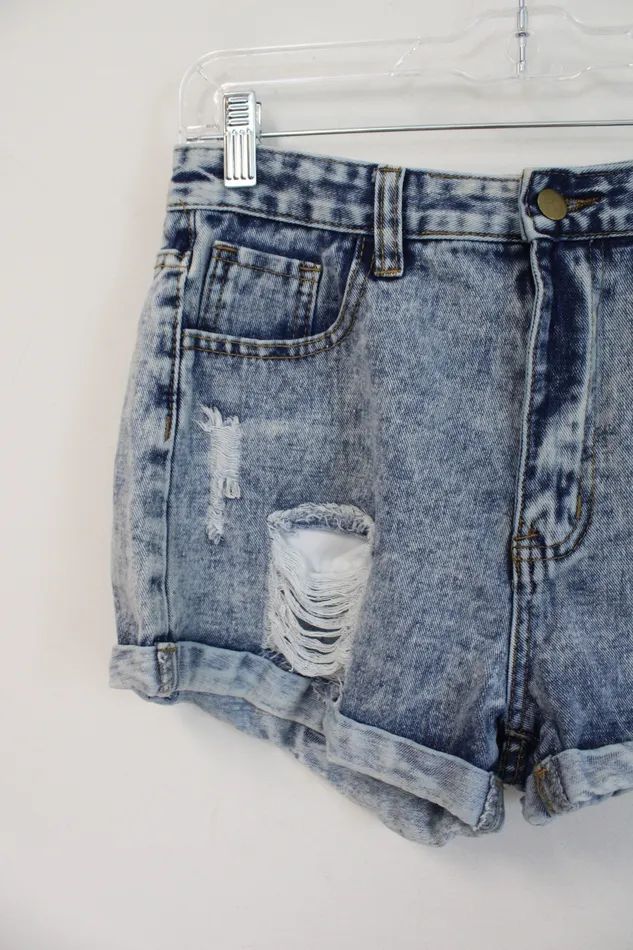 Earrings Shein Shein Distressed Cuffed Shorts 4