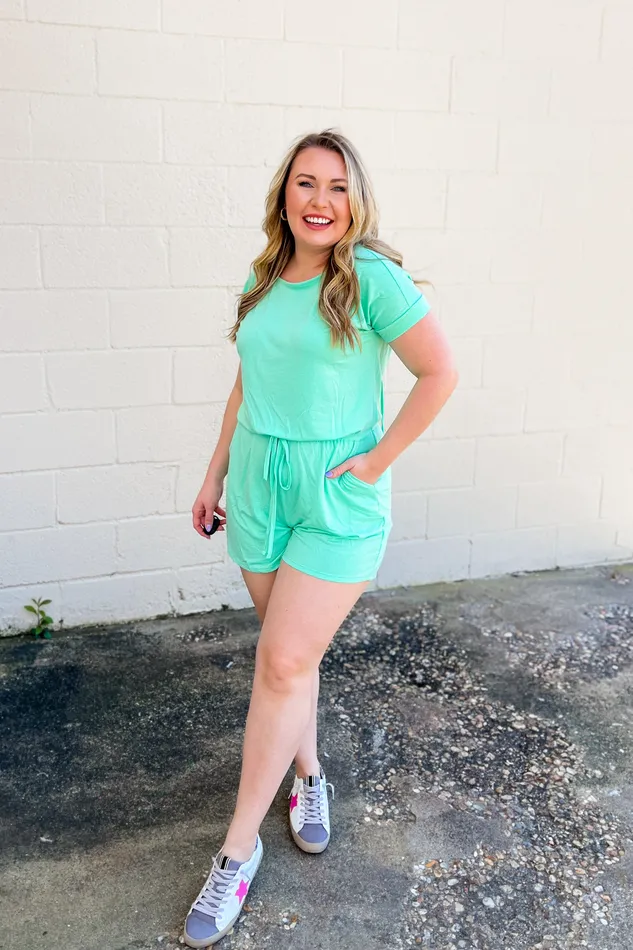 Earrings Zenana Karter Comfy Romper Green Mint