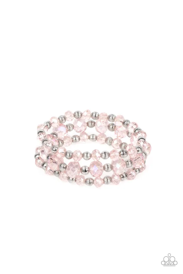 Eiffel Tower Tryst Pink Paparazzi Accessories Earrings