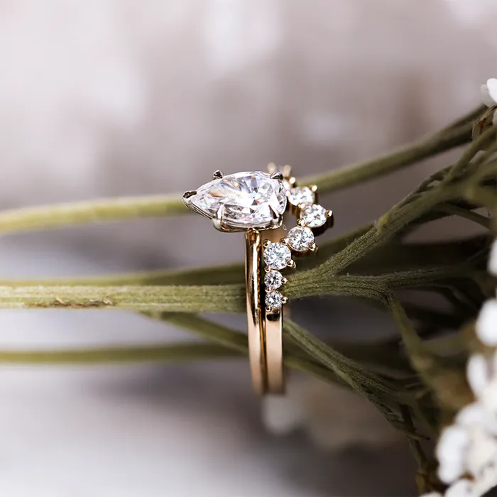 Emu Curved Diamond Ring Earth Mined Consider Bridal Rings