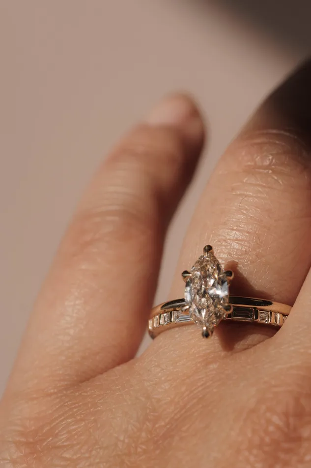 Foe Dear Rings Only One Ring 120ct Champagne GIA Marquise Brilliant Diamond readytoship