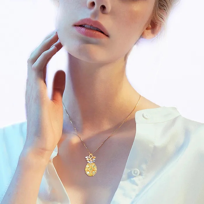 Gold Shield Earrings Cadenas de Plata para Mujer con Dije de Pia