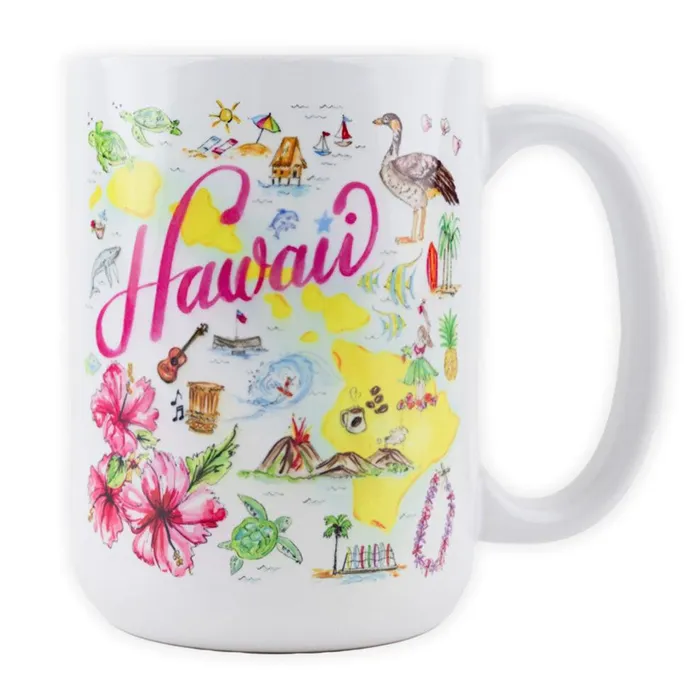 Hawaii Icons Ceramic Mug BOSTONINT Earrings