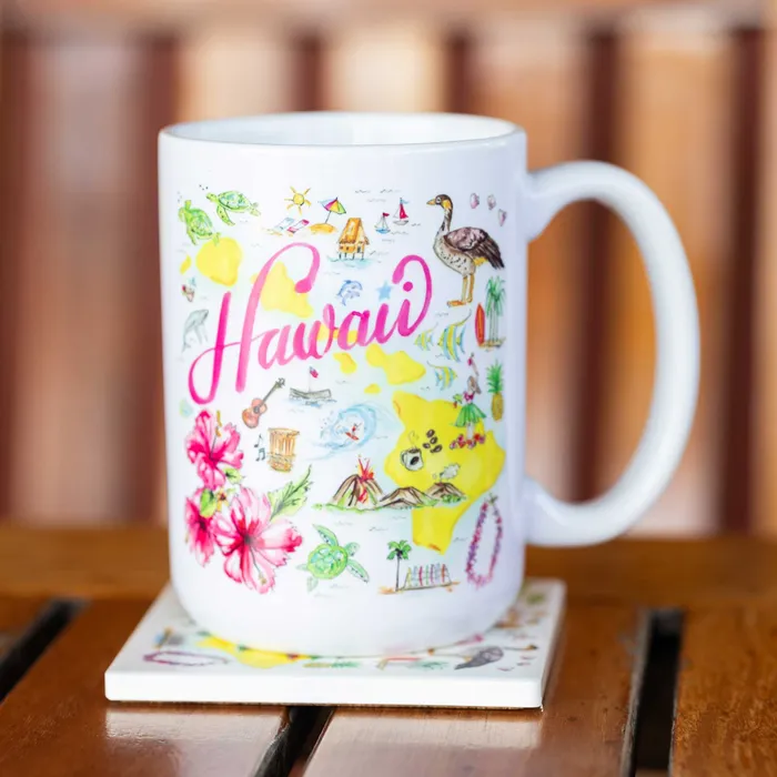 Hawaii Icons Ceramic Mug BOSTONINT Earrings