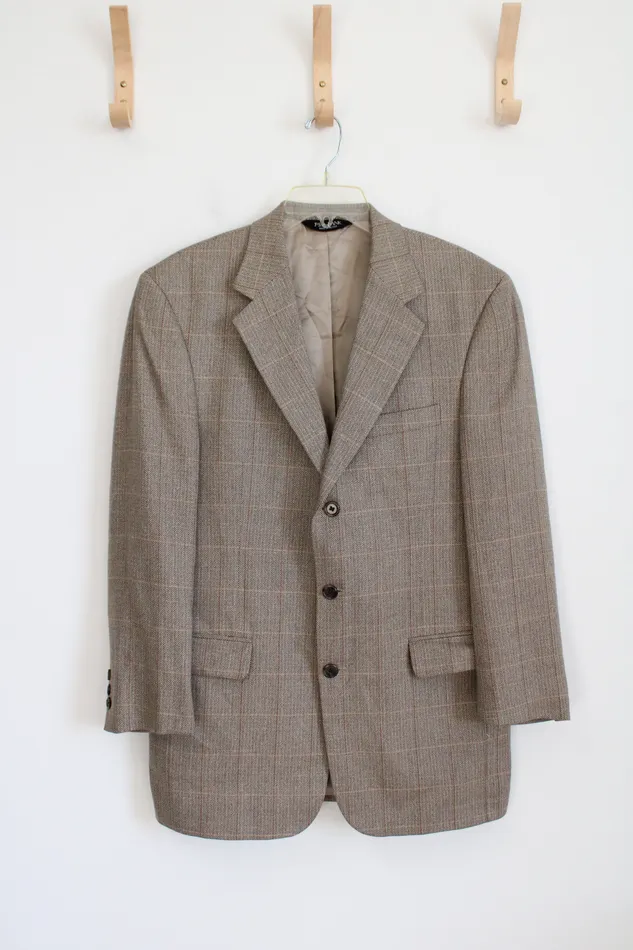 Jos A Bank Earrings Jos A Bank Tan Herringbone Blazer M
