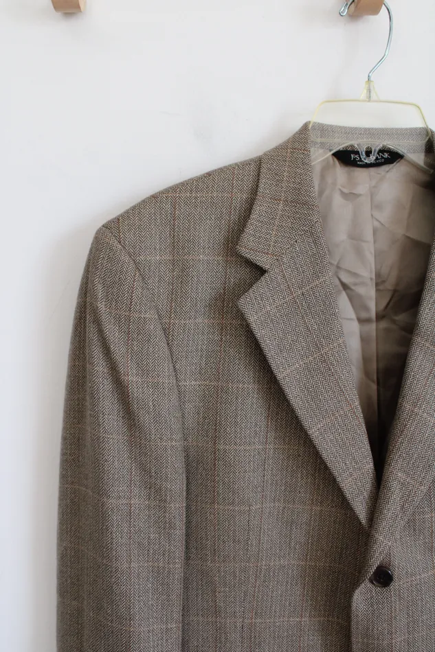 Jos A Bank Earrings Jos A Bank Tan Herringbone Blazer M