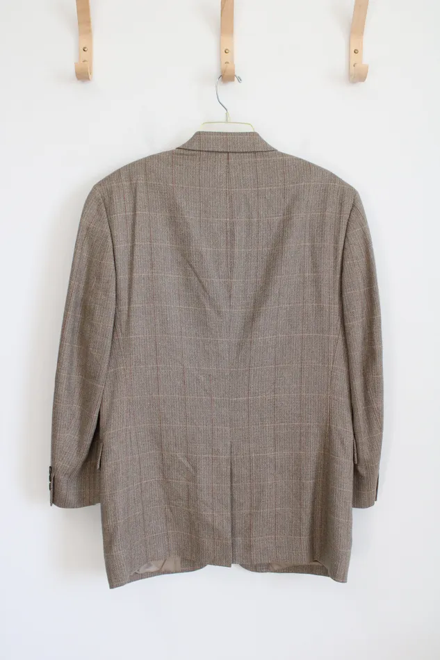 Jos A Bank Earrings Jos A Bank Tan Herringbone Blazer M