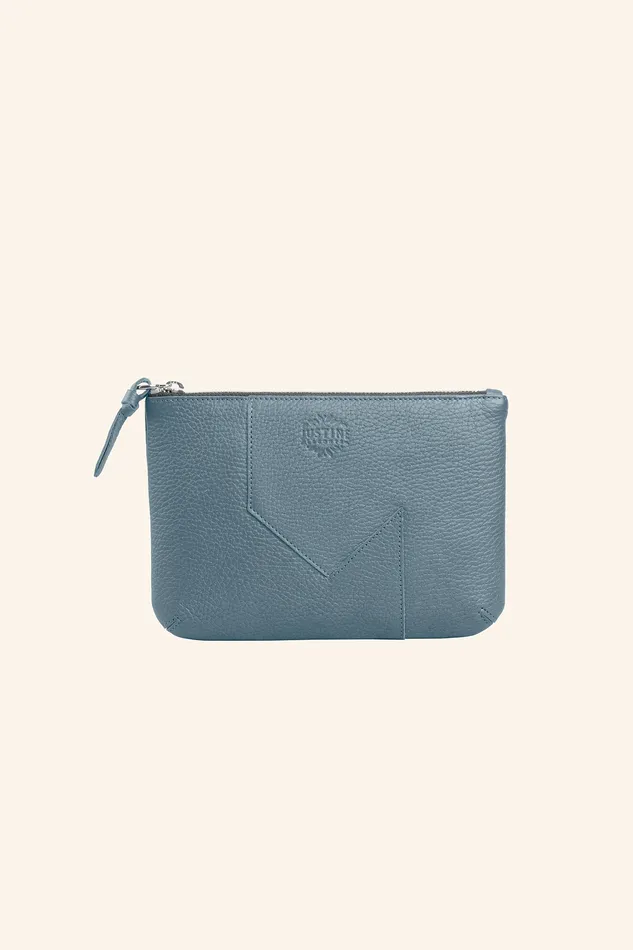justineleconte1 Rings JL pouch leather Stone blue