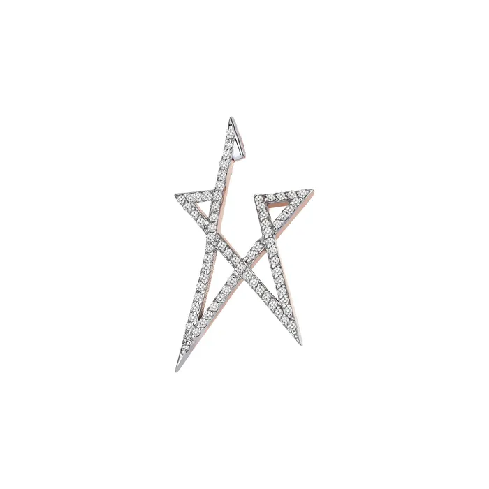 Kismet by Milka Earrings Midi Doodle Star Stud