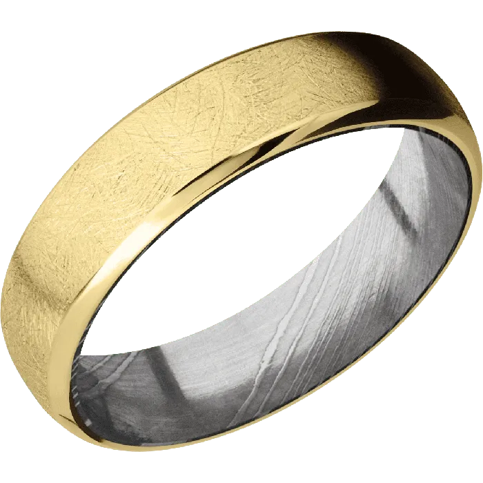 Lashbrook Earrings 14K Yellow Gold Distressed Polish Finish Damascus