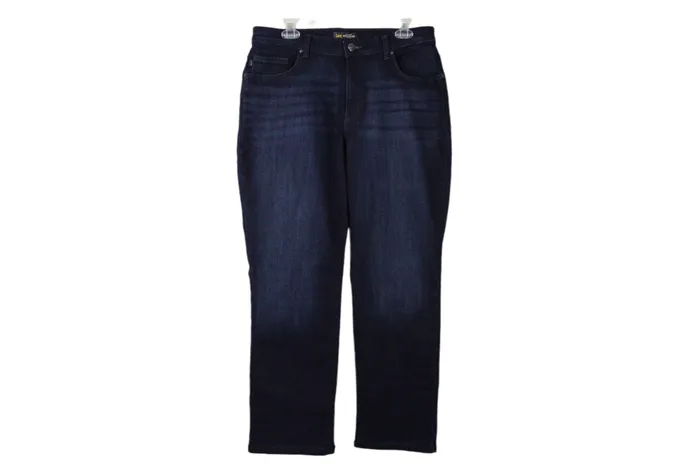Lee Relaxed Fit Straight Leg Mid Rise Dark Wash Jeans 14 Short Lee Earrings