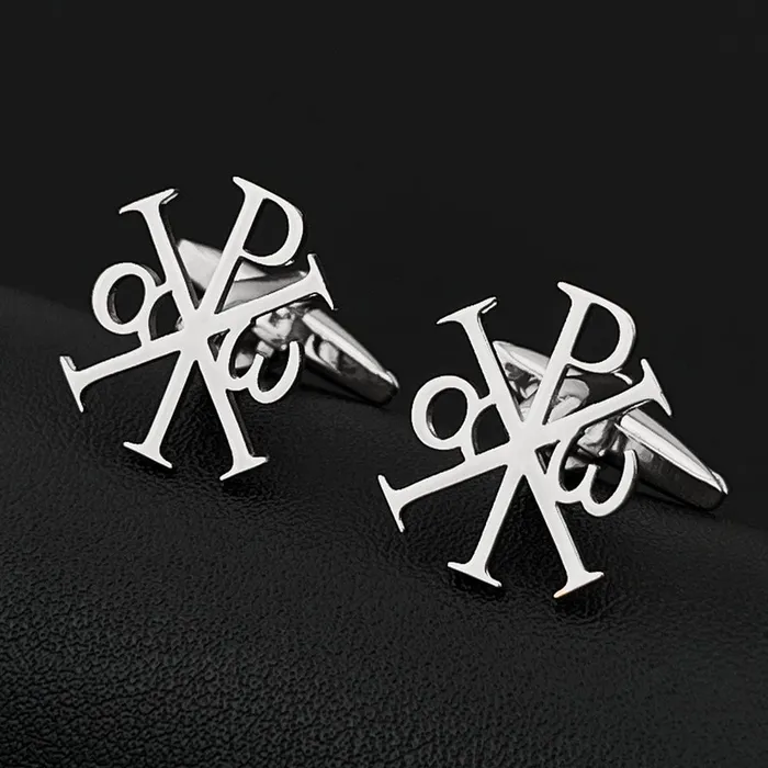 Lords Guidance Earrings ChiRho Alpha Omega Cufflinks Set