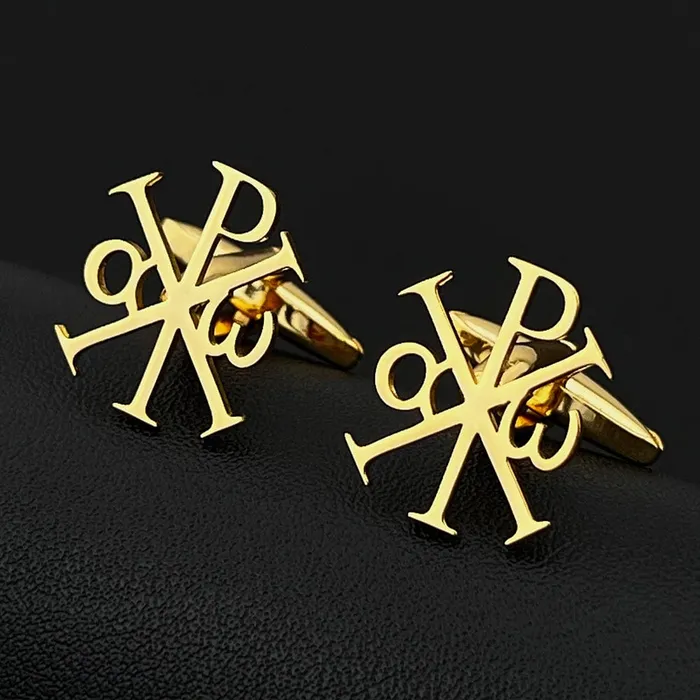 Lords Guidance Earrings ChiRho Alpha Omega Cufflinks Set