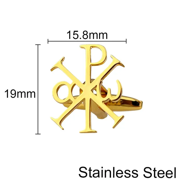 Lords Guidance Earrings ChiRho Alpha Omega Cufflinks Set