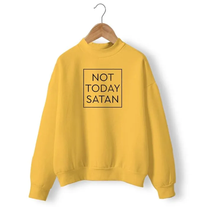 Lords Guidance Earrings Christian Sweatshirt br Not Today Satan