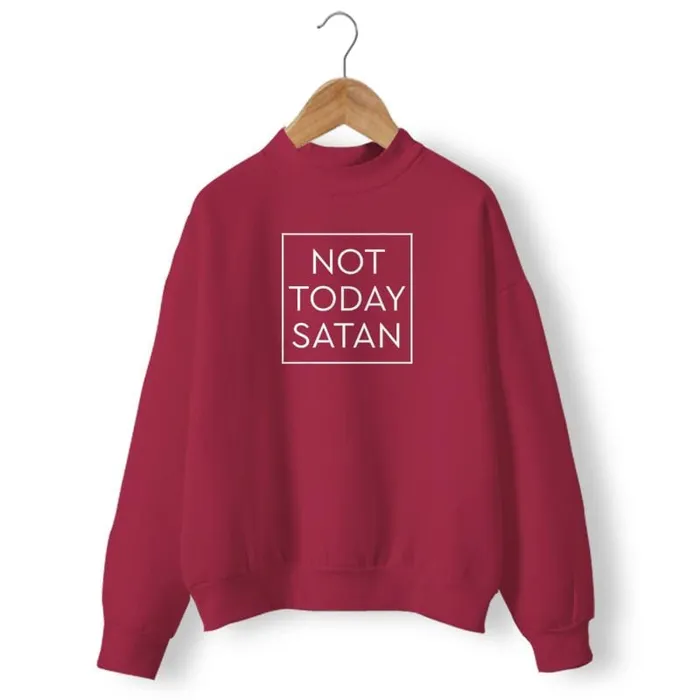 Lords Guidance Earrings Christian Sweatshirt br Not Today Satan